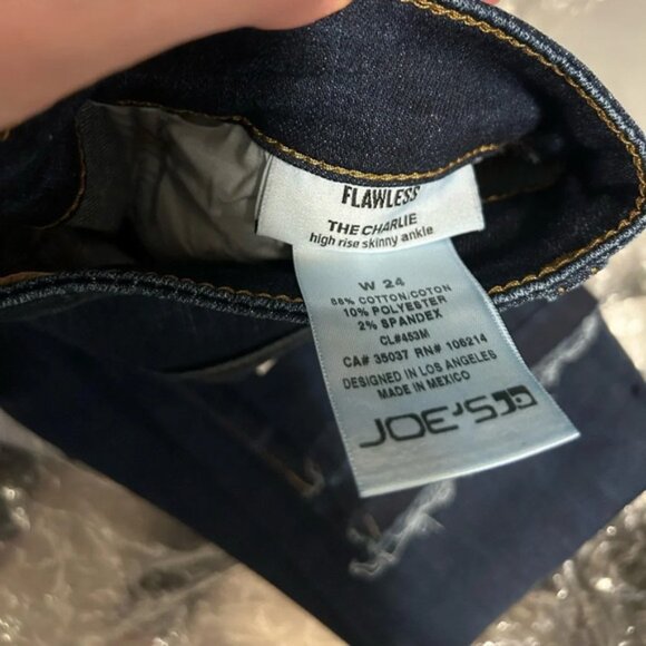Anthropologie Joe’s Jeans Women’s Skinny Jeans Flawless Charlie High Waist Dark - Picture 13 of 16
